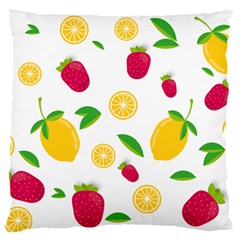 Strawberry Lemons Fruit 16  Baby Flannel Cushion Case (two Sides) by Askadina