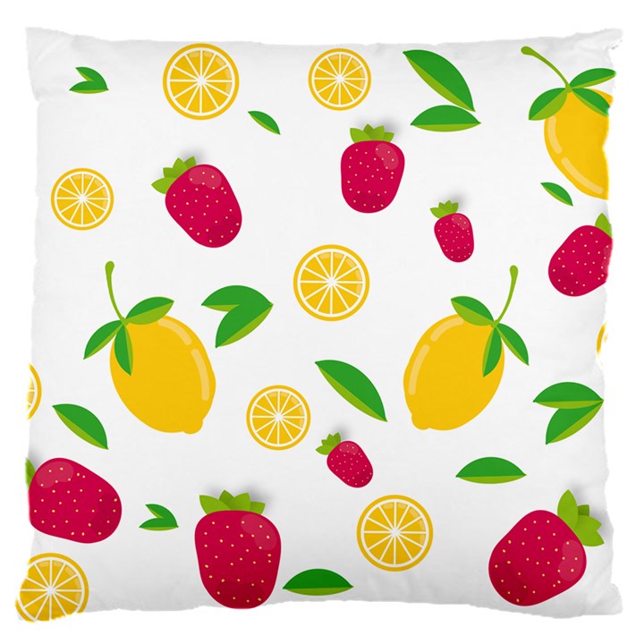 Strawberry Lemons Fruit 16  Baby Flannel Cushion Case (Two Sides)