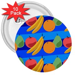 Fruit Texture Wave Fruits 3  Buttons (10 Pack) 