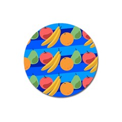 Fruit Texture Wave Fruits Magnet 3  (round) by Askadina