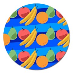 Fruit Texture Wave Fruits Magnet 5  (round) by Askadina