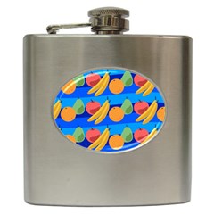 Fruit Texture Wave Fruits Hip Flask (6 Oz) by Askadina