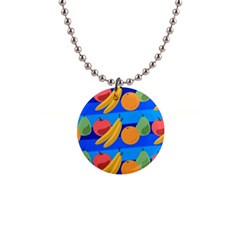 Fruit Texture Wave Fruits 1  Button Necklace