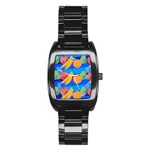 Fruit Texture Wave Fruits Stainless Steel Barrel Watch Front