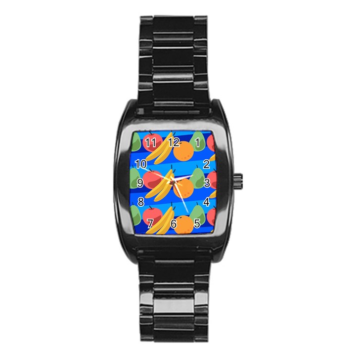 Fruit Texture Wave Fruits Stainless Steel Barrel Watch