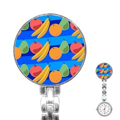 Fruit Texture Wave Fruits Stainless Steel Nurses Watch by Askadina