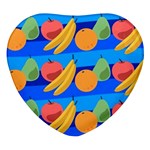 Fruit Texture Wave Fruits Heart Glass Fridge Magnet (4 pack) Front