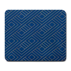 Plaid Background Blue Large Mousepad by Askadina