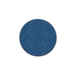 Plaid Background Blue Golf Ball Marker Front