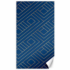 Plaid Background Blue Canvas 40  X 72 