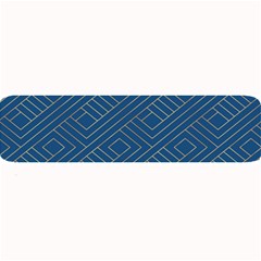 Plaid Background Blue Large Bar Mat by Askadina