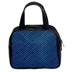 Plaid Background Blue Classic Handbag (two Sides) by Askadina