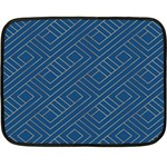 Plaid Background Blue Fleece Blanket (Mini) 35 x27  Blanket