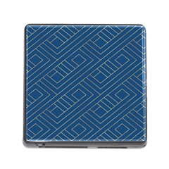 Plaid Background Blue Memory Card Reader (square 5 Slot) by Askadina