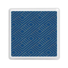 Plaid Background Blue Memory Card Reader (square) by Askadina