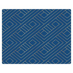 Plaid Background Blue Two Sides Premium Plush Fleece Blanket (teen Size) by Askadina