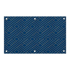 Plaid Background Blue Banner And Sign 5  X 3  by Askadina