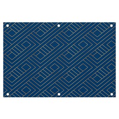 Plaid Background Blue Banner And Sign 6  X 4  by Askadina