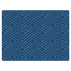 Plaid Background Blue Two Sides Premium Plush Fleece Blanket (baby Size) by Askadina