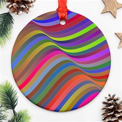 Psychedelic Surreal Background Ornament (round) by Askadina