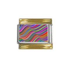 Psychedelic Surreal Background Gold Trim Italian Charm (9mm) by Askadina