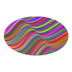 Psychedelic Surreal Background Oval Magnet