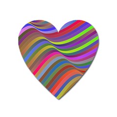 Psychedelic Surreal Background Heart Magnet by Askadina