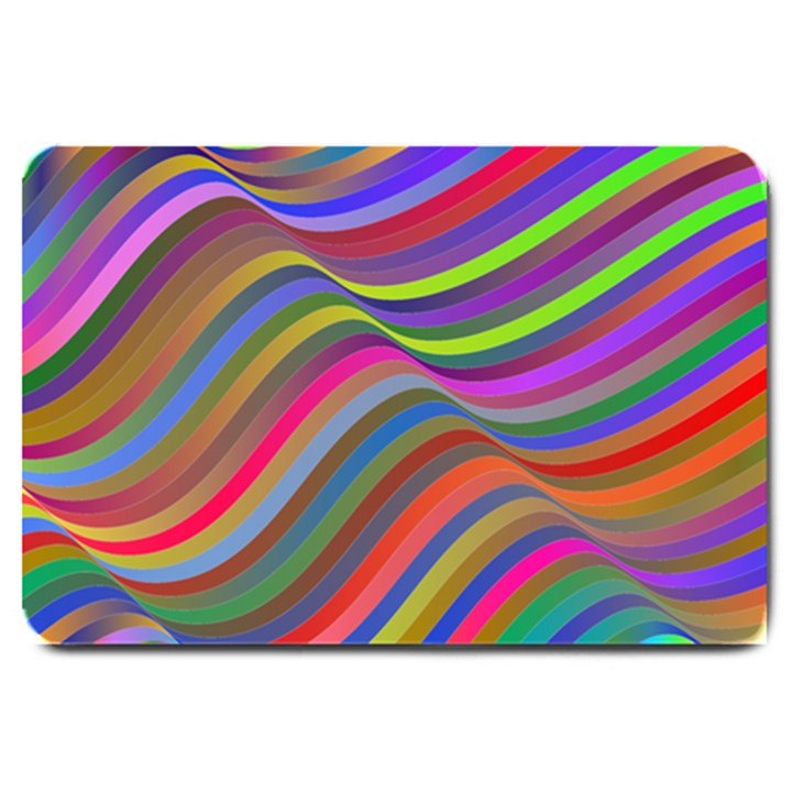 Psychedelic Surreal Background Large Doormat