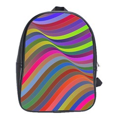 Psychedelic Surreal Background School Bag (xl) by Askadina