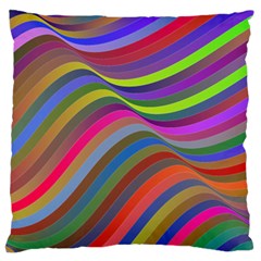 Psychedelic Surreal Background Large Premium Plush Fleece Cushion Case (two Sides) by Askadina