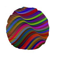 Psychedelic Surreal Background Standard 15  Premium Flano Round Cushions by Askadina