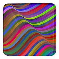 Psychedelic Surreal Background Square Glass Fridge Magnet (4 Pack) by Askadina