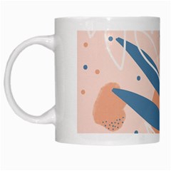 Summer Pattern Tropical Design Nature Green Plant White Mug