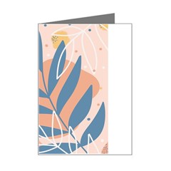 Summer Pattern Tropical Design Nature Green Plant Mini Greeting Card by Maspions