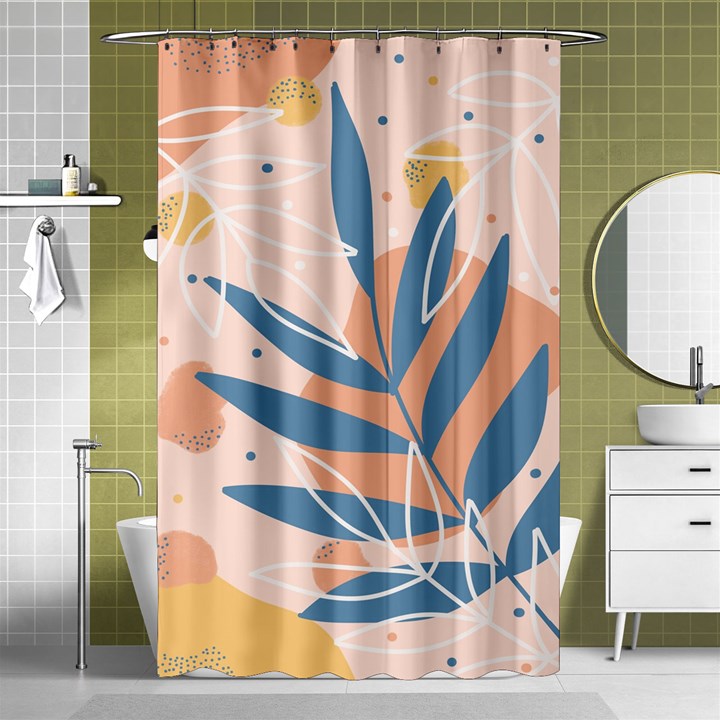 Summer Pattern Tropical Design Nature Green Plant Shower Curtain 48  x 72  (Small) 