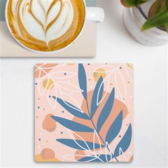 Summer Pattern Tropical Design Nature Green Plant Uv Print Square Tile Coaster  by Maspions