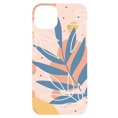 Summer Pattern Tropical Design Nature Green Plant Iphone 14 Plus Black Uv Print Case by Maspions