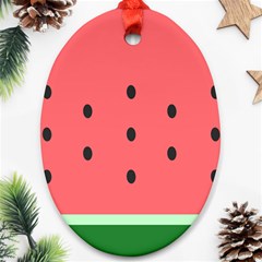 Watermelon Melon Fruit Healthy Food Meal Breakfast Lunch Juice Lemonade Summer Ornament (oval)