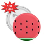 Watermelon Melon Fruit Healthy Food Meal Breakfast Lunch Juice Lemonade Summer 2.25  Buttons (100 pack)  Front