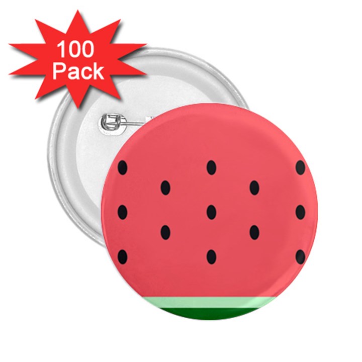 Watermelon Melon Fruit Healthy Food Meal Breakfast Lunch Juice Lemonade Summer 2.25  Buttons (100 pack) 