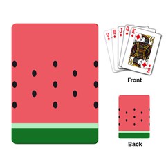 Watermelon Melon Fruit Healthy Food Meal Breakfast Lunch Juice Lemonade Summer Playing Cards Single Design (rectangle)