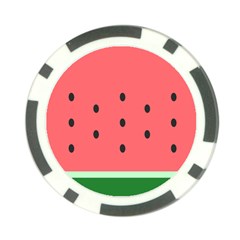 Watermelon Melon Fruit Healthy Food Meal Breakfast Lunch Juice Lemonade Summer Poker Chip Card Guard by Maspions