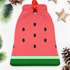 Watermelon Melon Fruit Healthy Food Meal Breakfast Lunch Juice Lemonade Summer Bell Ornament (two Sides) by Maspions