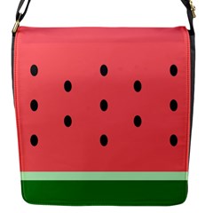 Watermelon Melon Fruit Healthy Food Meal Breakfast Lunch Juice Lemonade Summer Flap Closure Messenger Bag (s)