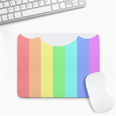 Rainbow Cloud Background Pastel Template Multi Coloured Abstract Small Mousepad by Maspions