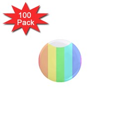 Rainbow Cloud Background Pastel Template Multi Coloured Abstract 1  Mini Magnets (100 Pack) 