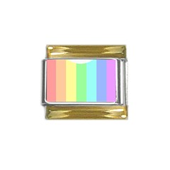 Rainbow Cloud Background Pastel Template Multi Coloured Abstract Gold Trim Italian Charm (9mm) by Maspions