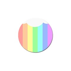 Rainbow Cloud Background Pastel Template Multi Coloured Abstract Golf Ball Marker (4 Pack)