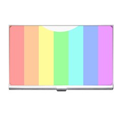 Rainbow Cloud Background Pastel Template Multi Coloured Abstract Business Card Holder