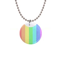 Rainbow Cloud Background Pastel Template Multi Coloured Abstract 1  Button Necklace by Maspions